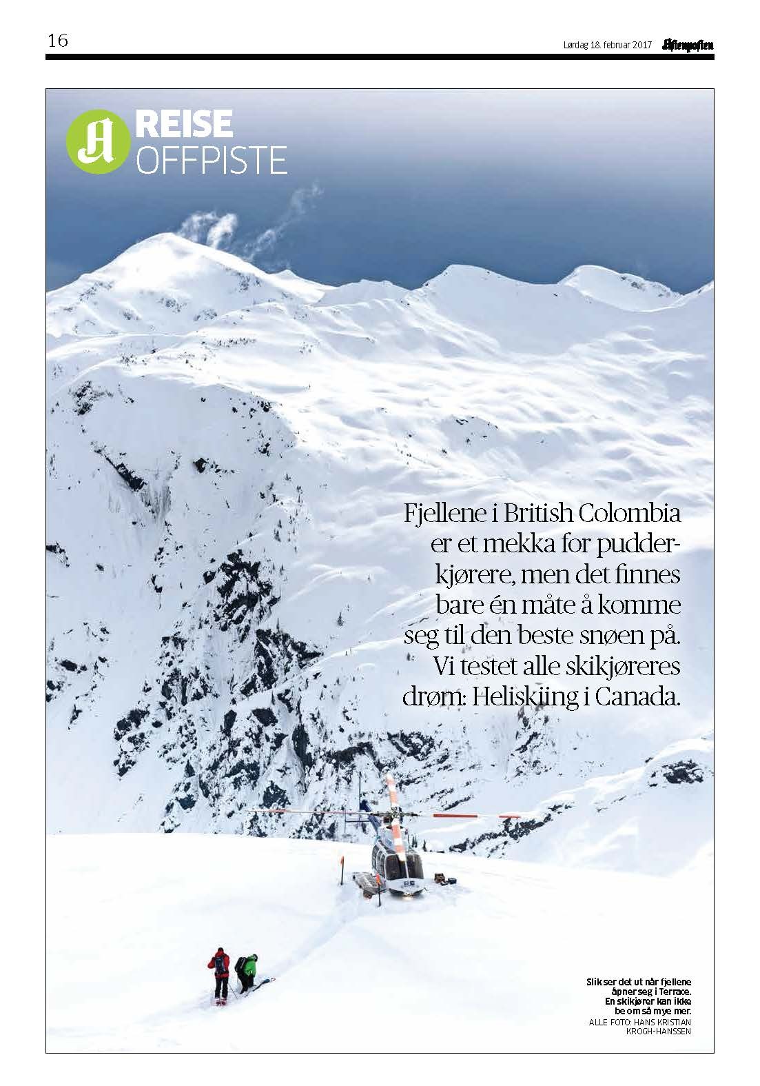 Reise Offpiste – Aftenpoften Magazine Norway