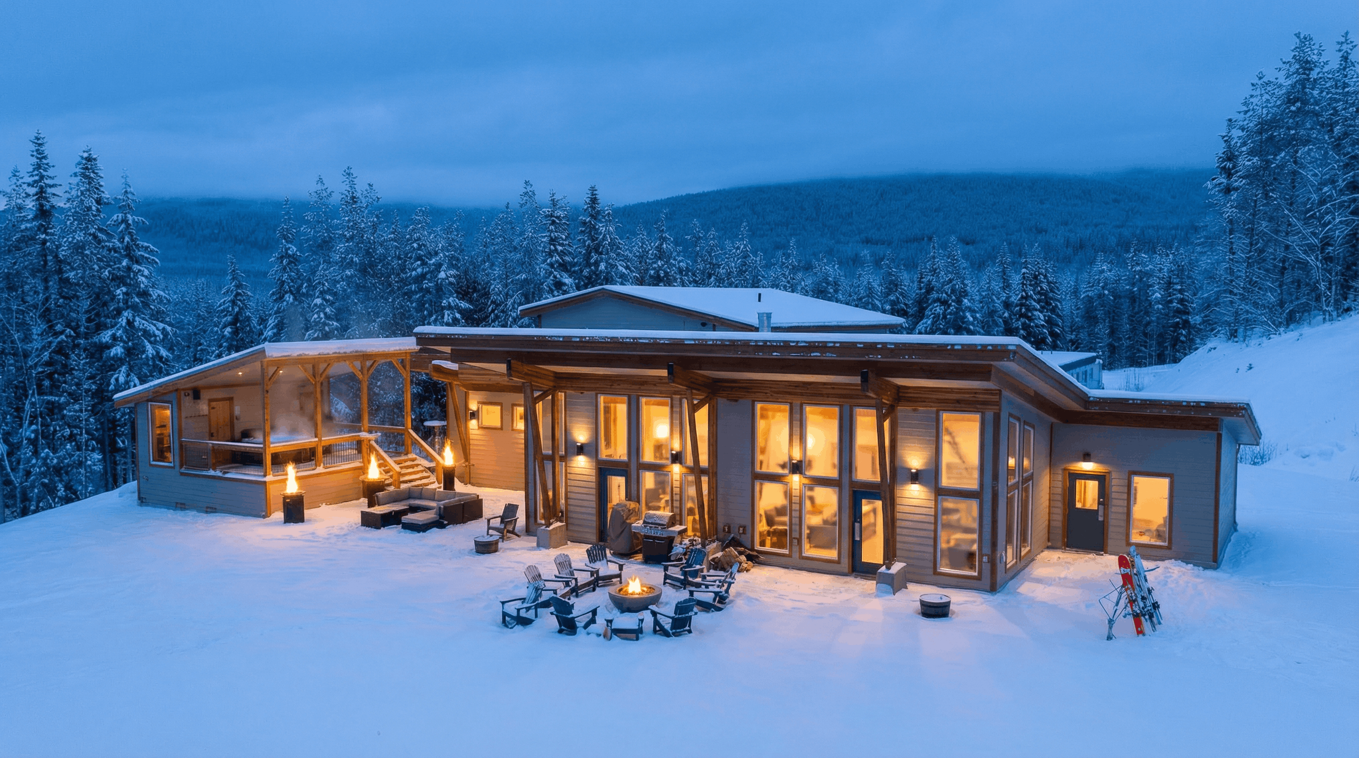 Mountain Lodge in winter