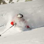 Heli Skier Buried in Deep Powder in BC Canada